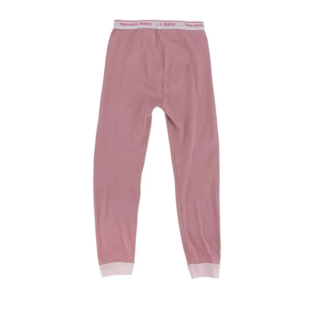 Vaenait Baby Pink Knit Bunny Rabbit Long Sleeve Pull On Pants Girls Pajama Set
